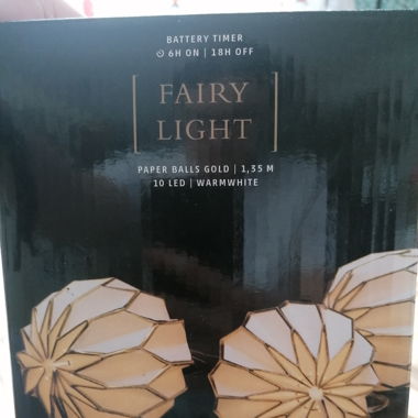 Fairy Lights Paper Gold 