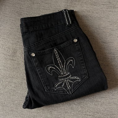 y2k pants with strass detail