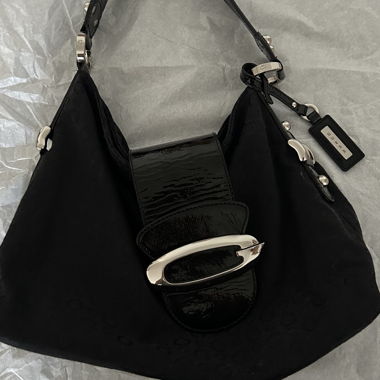 Borsa a Spalla Vintage Guess Monogram Nera