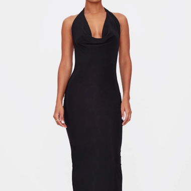 Black Halter Maxi Dress