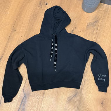 Hoodie noir TALLY WEiJL «Good vibes» S