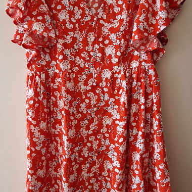 Promod Rote Blumen-Kleid