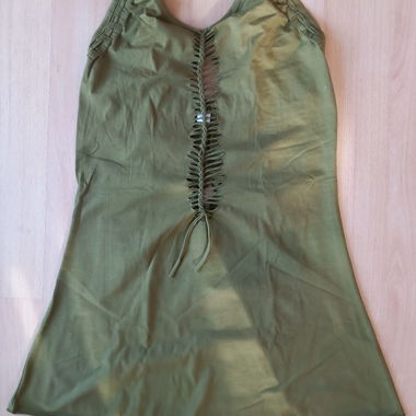 Green Hippie Goa Cotton Strap Top