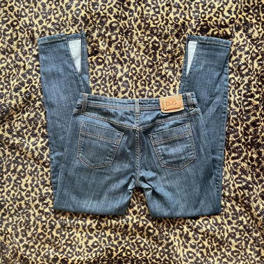 y2k flared/straight dolce&gabbana dark-wash jeans