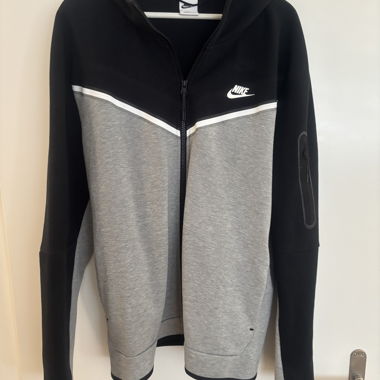Felpa con cappuccio da uomo Nike grigio/nero XL