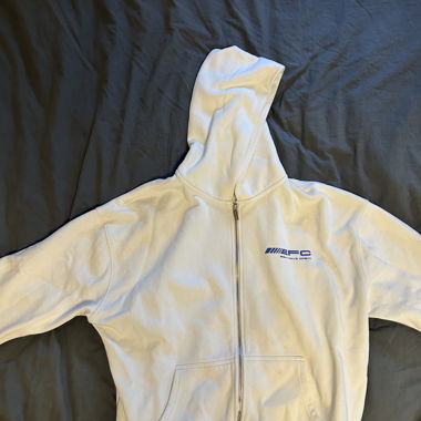 Eightyfive white zip hoddie