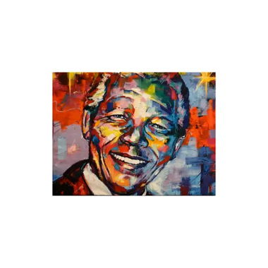 Print Portrait – Nelson Mandela 60 x 80 cm, Canvas