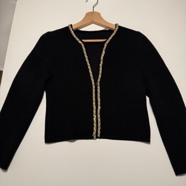 Chained wool cardigan