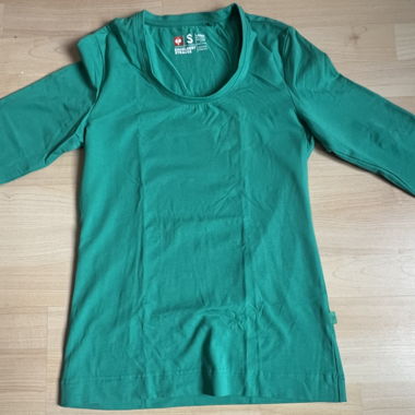 T-shirt vert à manches longues S