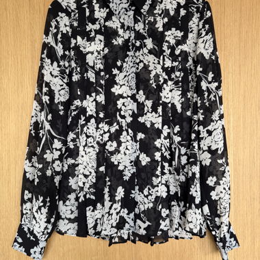 Blouse plissée fleurie Reiss