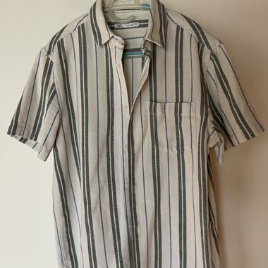 Camicia Zara a righe a maniche corte