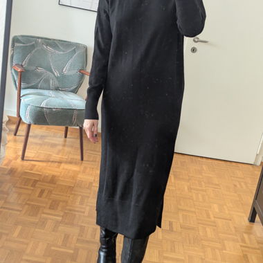 COS Black Wool Dress with Turtleneck