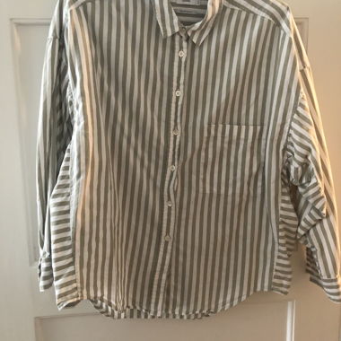 Camicia a righe maniche lunghe oversized