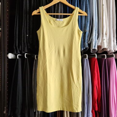 Mango Sleeveless Dress Yellow