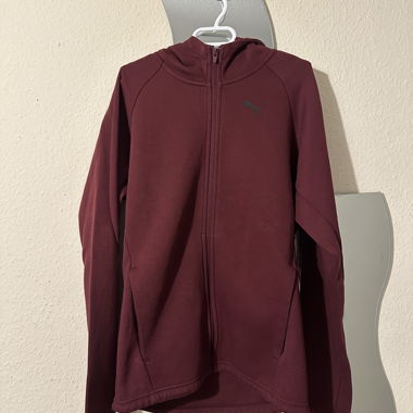 Veste à capuche Puma bordeaux zippée M