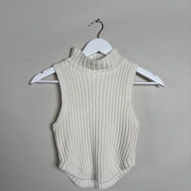 Bershka Strickweste mit Rippenmuster