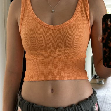AMISU orange Crop Top