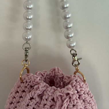 Sac en crochet rose