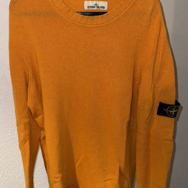 Maglione in maglia Stone Island arancione