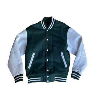 Vintage green varsity jacket 90s