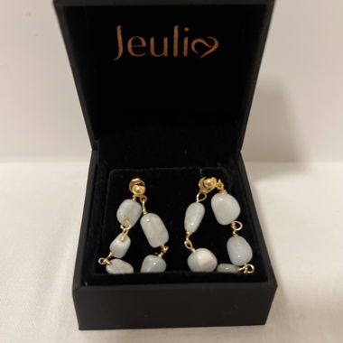 JEULIA Ohrringe aus echtem Aquamarin u. Silber 925
