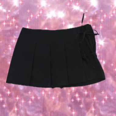 Jupe-culotte noire plissée