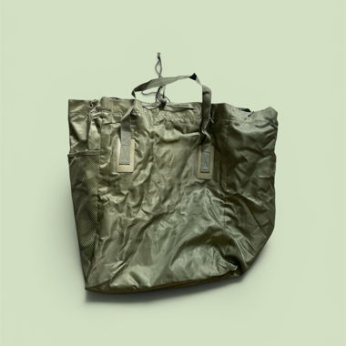 Borsa tote XL verde oliva in nylon