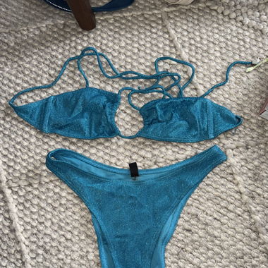 South Beach Bikini metalic hellblau