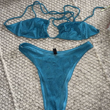 South Beach Bikini metalic hellblau