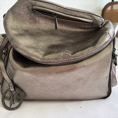 Metallic (Silver) Handbag