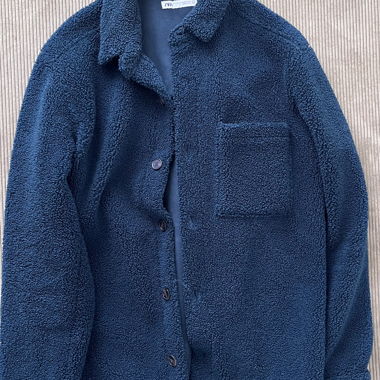 Dark Blue Teddy Jacket