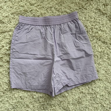 Lilac Shorts with Elastic Waist