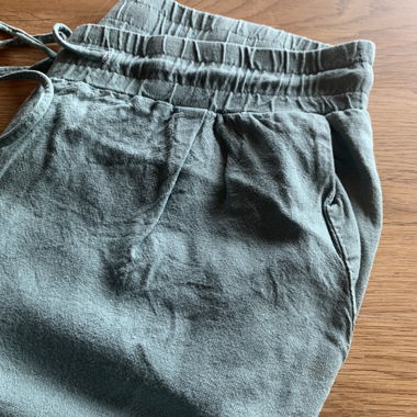 Pantalon en tissu de lin