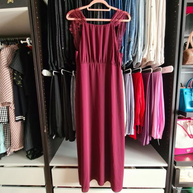 NA-KD Sleeveless Midi Dress Wine Red