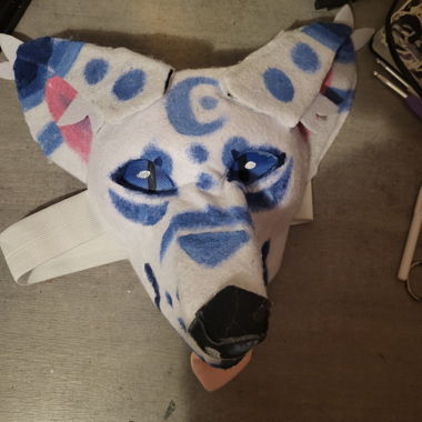Masque de loup blanc fantastique 