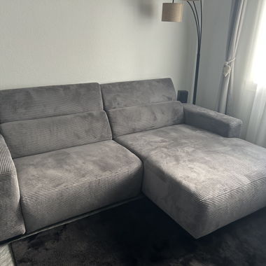 Grey Cord Sleeper Sofa