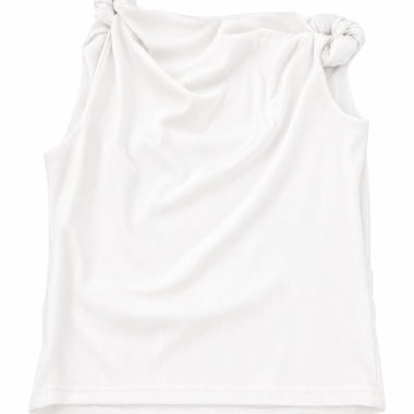 Top blanc noué