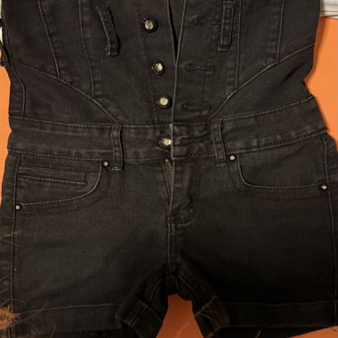 Hotpants Jeans Ultra Taille Haute Noir