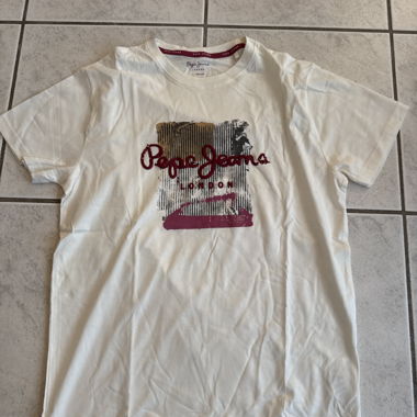 White Pepe Jeans printed T-shirt