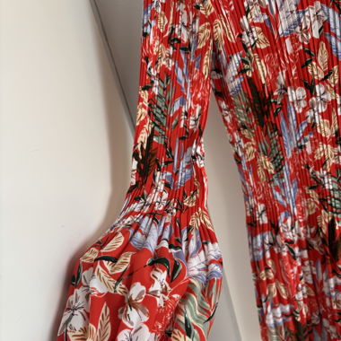 Vestito Maje Plissettato a Fiori Taglia 4