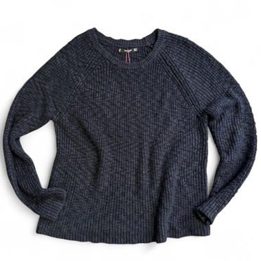 Maglione grigio scuro in misto lana Mango