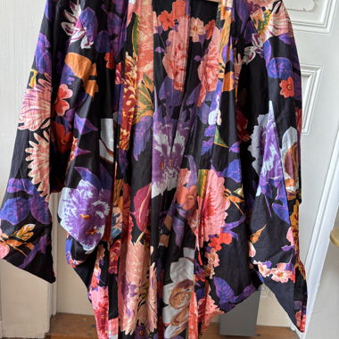 Kimono floral noir