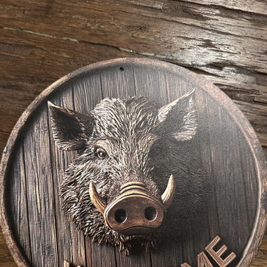 Wildschwein Blechschild 20cm