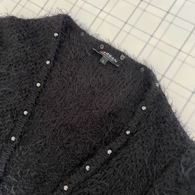 Gilet lungo nero Morgan