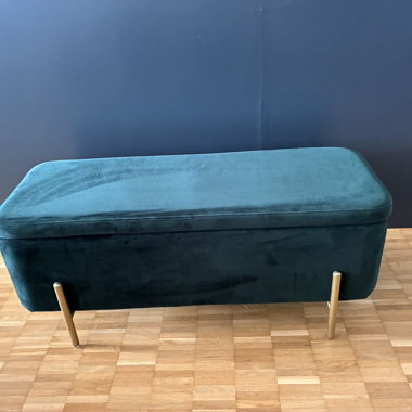 Banquette de rangement en velours