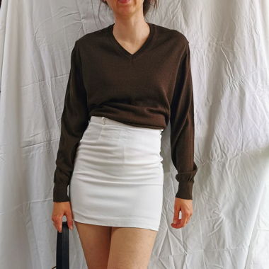 Soft chocolate brown cashmere vintage sweater