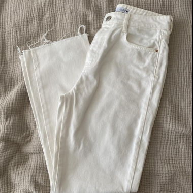 Jeans creme-farbig