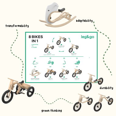 Leg&go 8-in-1 Kinderfahrrad