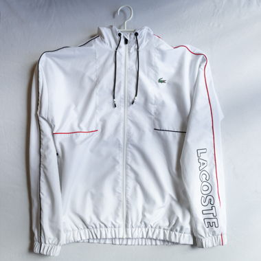 Giacca da allenamento Lacoste Sport bianca, taglia S
