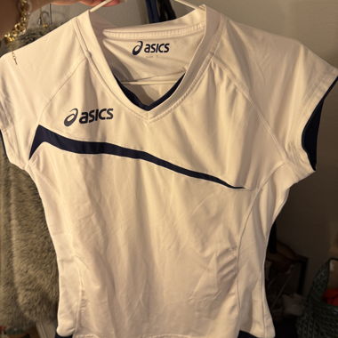Maglia sport Asics bianca blu taglia L